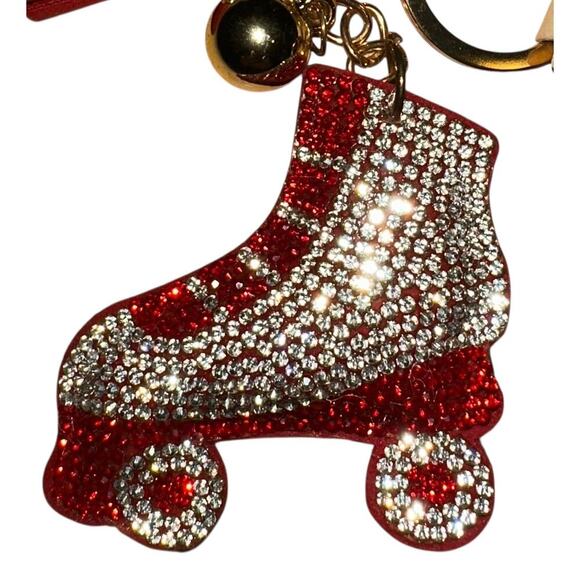 NWT Crystal Avenue Rollerskate Keychain Charm Ornament - Picture 2 of 5